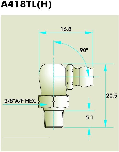 A418TL(H) Grease Fitting