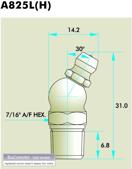 A825L(H) Grease Fitting